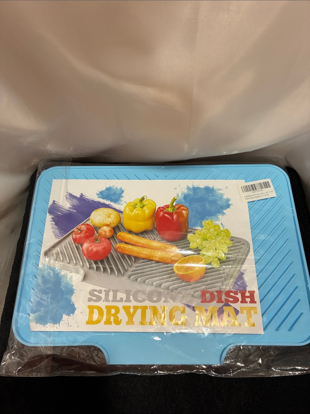 Silicone Dish Drying Mat - Light Blue NWT